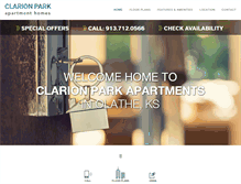 Tablet Screenshot of clarionparkapartments.com